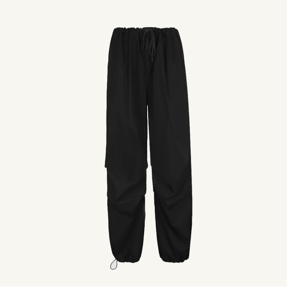 NWT ChaCha Flying Solo Oversized Cargo Pants Black Size Large